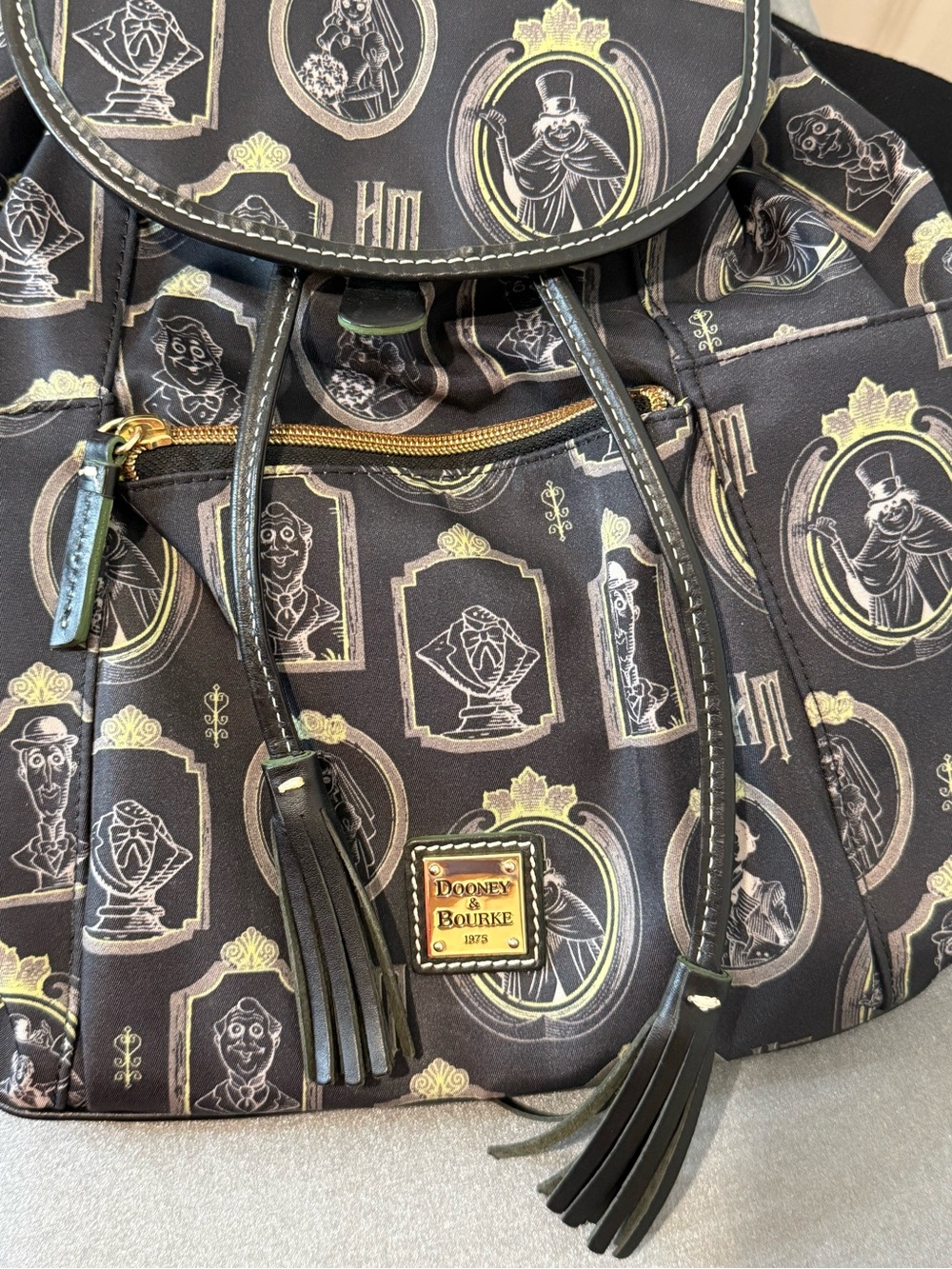 Dooney & Bourke Black Haunted Portraits Backpack - Picture 3 of 12